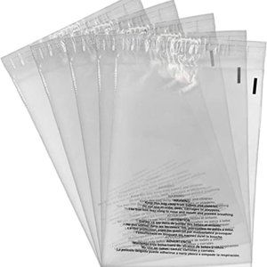 100 10x13 Clear self seal suffocation warning bags
